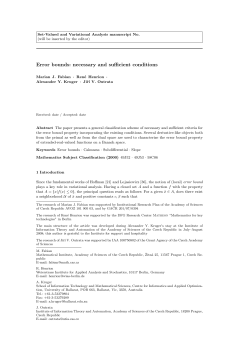 Error bounds: necessary and sufficient conditions