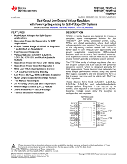 Dual-Output Low-Dropout Vltg Reg with Pwr Up