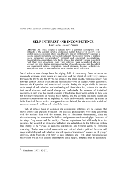 self-interest and incompetence - Bresser