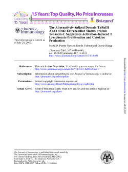 The Alternatively Spliced Domain TnFnIII A1A2 of the Extracellular