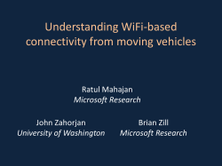 Understanding WiFi Connectivity from moving vehicles
