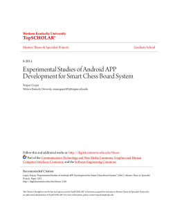 Experimental Studies of Android APP Development for Smart Chess