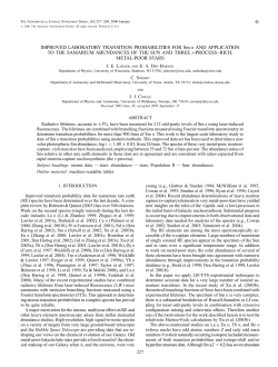 Sm TRANSITION PROBABILITIES AND ABUNDANCES
