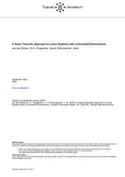 Tilburg University A Game Theoretic Approach to