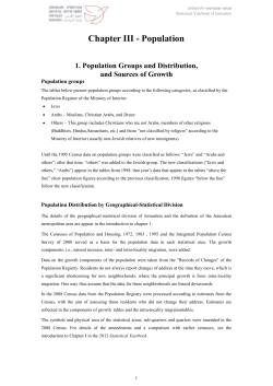 Population Distribution by Geographical
