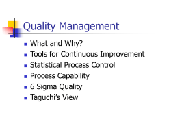 Introduction to Quality - College of Business