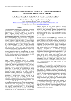 Dielectric Resonator Antenna Mounted on Cylindrical Ground Plane