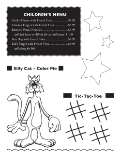 silly Cat - Color Me Tic-Tac-Toe