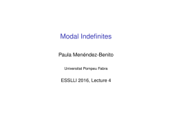 Lecture 4 - esslli 2016