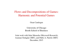 Flows and Decompositions of Games: Harmonic and Potential Games