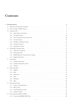 Contents - ROOT @ cern