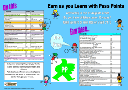 Get points for doing things for your family. It`s for parents, community