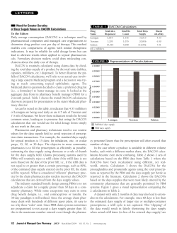 Need for Greater Scrutiny of Days Supply Values in DACON