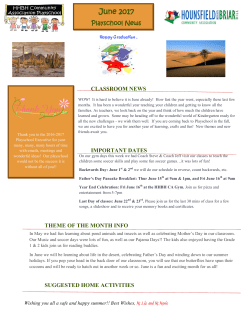 June 2017 - HHBH Playschool