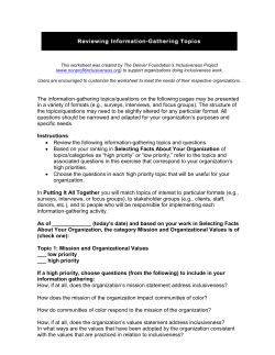 exercise 6-b - The Denver Foundation Inclusiveness Project