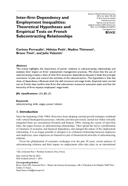 Inter-firm Dependency and Employment Inequalities