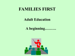 Orientation to Families First