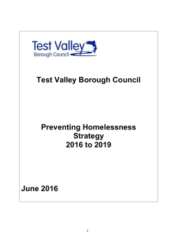 Master Homelessness Strategy 2016-2019