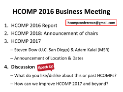 hcomp 2016 - hcomp 2017
