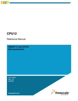 CPU12RM, CPU12 - Reference Manual