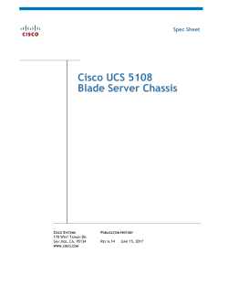 Cisco UCS 5108 Blade Server Chassis Spec Sheet