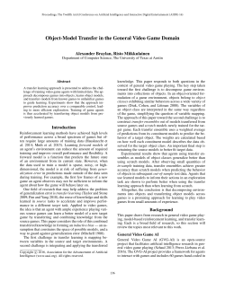 Object-Model Transfer in the General Video Game Domain