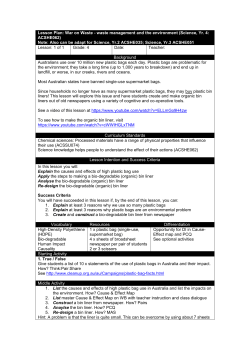Lesson Plan: War on Waste - waste management and the