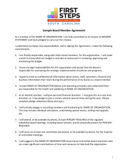 Sample Board Member Agreement