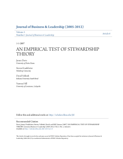 an empirical test of stewardship theory