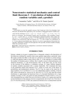 Nonextensive statistical mechanics and central limit