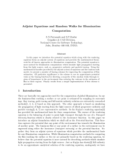 Adjoint Equations and Random Walks for Illumination