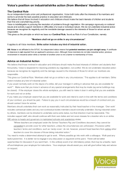 Advice on Industrial Action