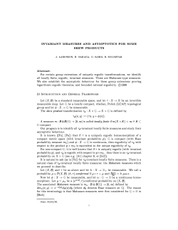 Invariant measures and asymptotics for some skew products.