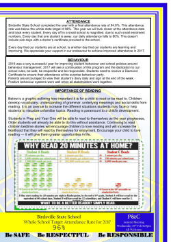 Newsletter Term 1 2017 - Birdsville State School