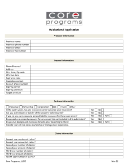 Habitational application