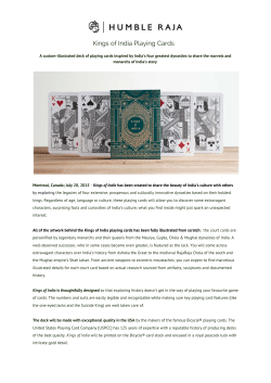 Kings of India Playing Cards