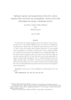 Optimal capture and sequestration from the carbon emission flow