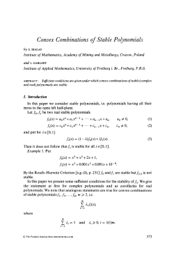 Convex Combinations of Stable Polynomials