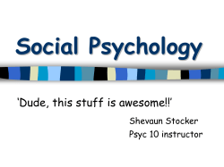 Social Psychology