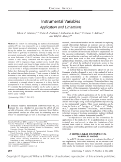 Instrumental Variables