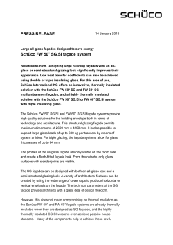 Press release Sch&uuml;co FW 50+ SG.SI fa&ccedil;ade