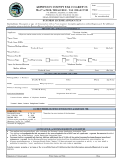 Business License Application