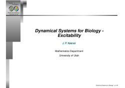Dynamical Systems for Biology - Math.utah.edu