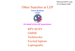 Other Searches at LEP - Rencontres de Moriond