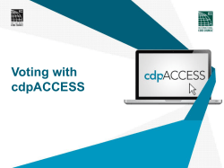 cdpACCESS Voting