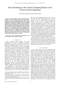Task Scheduling in the Cloud Computing Based on the Cuckoo