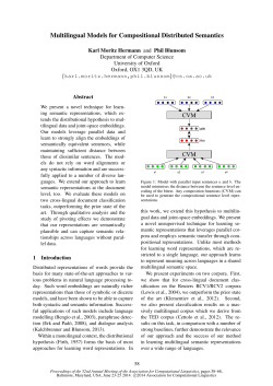 Multilingual Models for Compositional Distributed Semantics