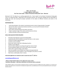 Station Promotional Ambassador Team