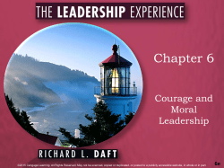 Moral leadership