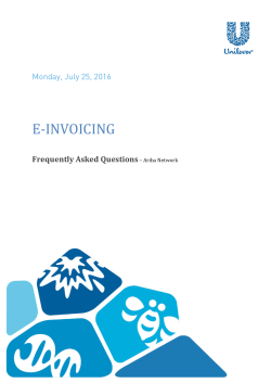 E-Invoicing: Frequently Asked Questions - Ariba Network